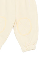 Shorts per neonato Bobo Choses beige con toppe gialle B126AB067 721 BOBO CHOSES KIDS 