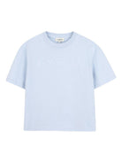 T-shirt per bambino Lanvin Enfant azzurra con scritta groffata N30360 79L LANVIN KIDS 