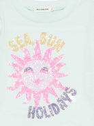 T-shirt per bambina Billieblush azzurra con stampa grafica U21950 73A BILLIEBLUSH KIDS 
