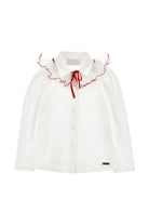 Camicia per bambina Monnalisa Kids bianca con colletto con ruches 17H300 8201 0143 MONNALISA KIDS 