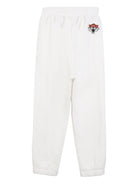 Pantaloni sportivi per bambino Kenzo Kids bianchi con logo ricamato K61411 117 KENZO KIDS 