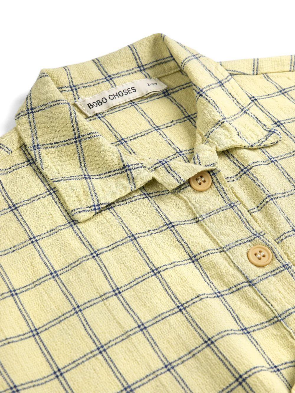 Camicia per bambino Bobo Choses gialla con motivo a quadri B126AC036 721 BOBO CHOSES KIDS 