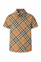 Camicia per bambino Burberry Kids beige con motivo Vintage check 8089029 B9368 BURBERRY KIDS 