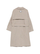 Giacca per bambina Douuod Kids beige con motivo a quadri DY2P10 B0097 108BG DOUUOD KIDS 