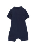 Tutina per neonato Boss Kids blu con dettaglio applicato J53033 849 BOSS KIDS 