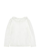 T-shirt per bambina Monnalisa Kids bianca con colletto con ruches 17H603 8201 0001 MONNALISA KIDS 