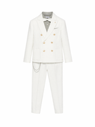 Completo confort per bambino Colorichiari bianco con bottoni color oro MC508358 4795 15 COLORICHIARI KIDS 
