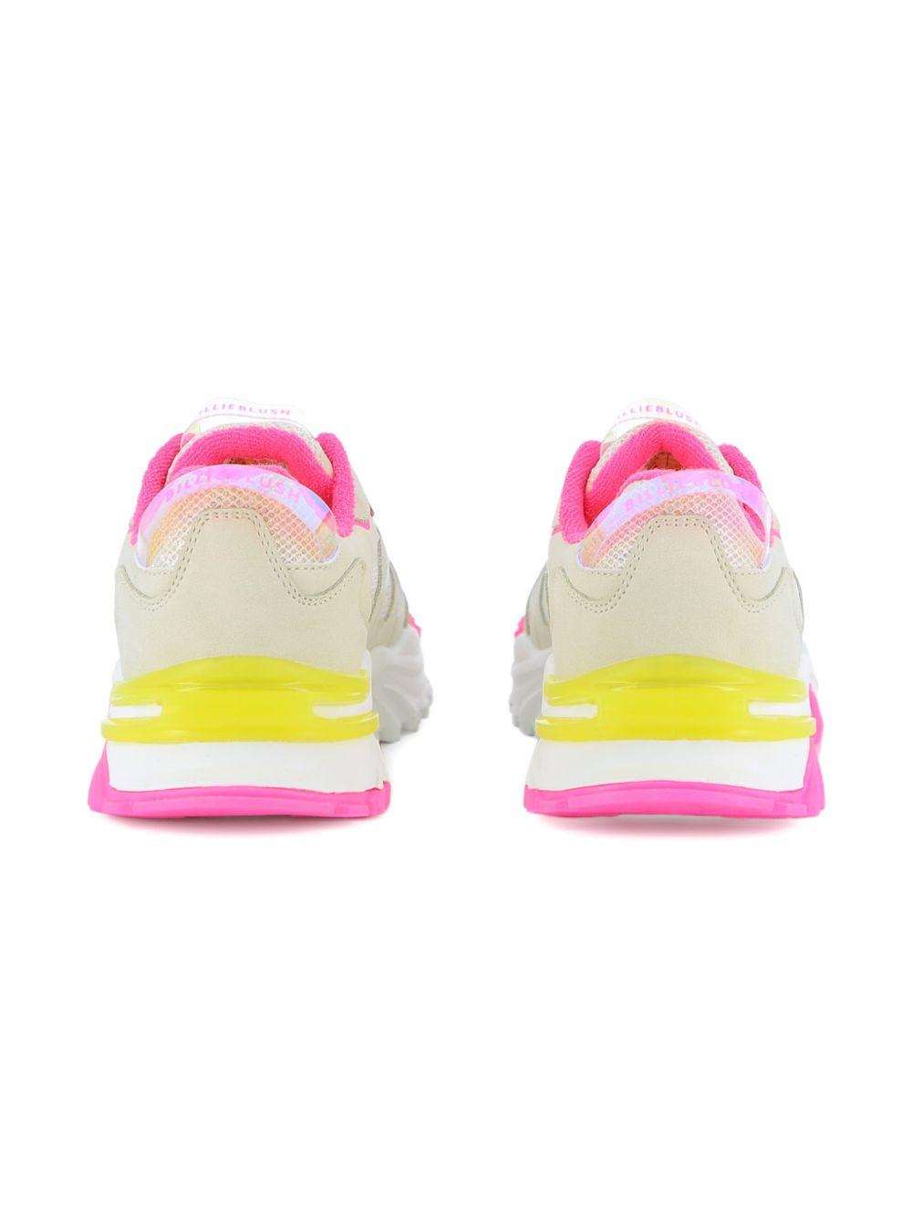 Sneakers per bambina Billieblush beige con inserti fucsia U21991 148 BILLIEBLUSH KIDS 