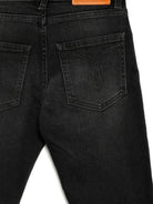 Jeans per bambina Versace Kids in denim nero modello dritto 10184651A13136 1D040 VERSACE KIDS 