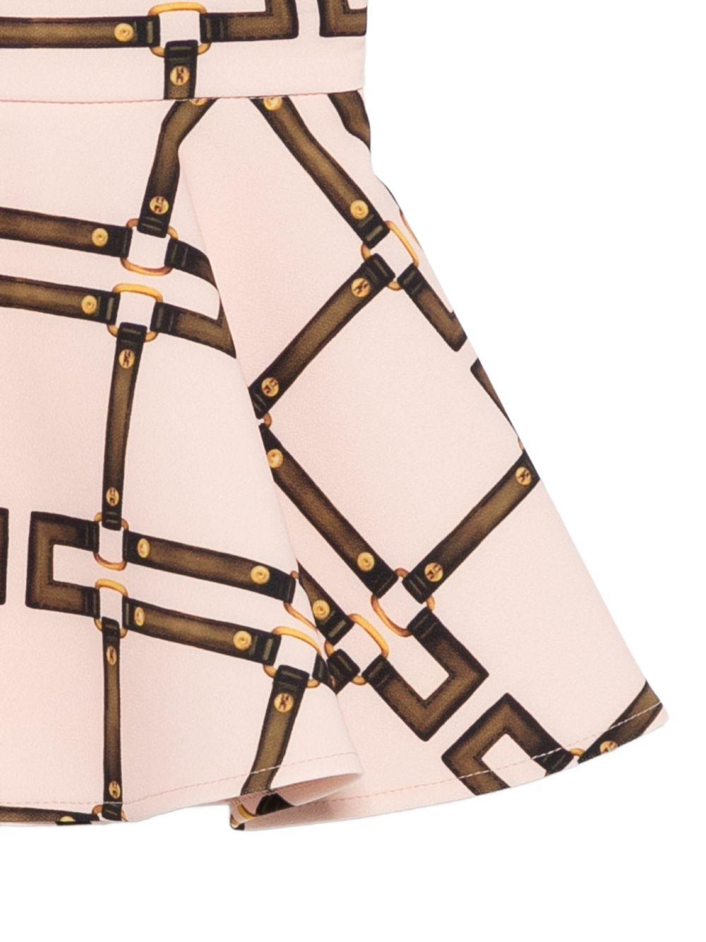 Gonna per neonata Elisabetta Franchi La Mia Bambina rosa con stampa geometrica EGGO0550GAE01 C053 ElISABETTA FRANCHI KIDS 