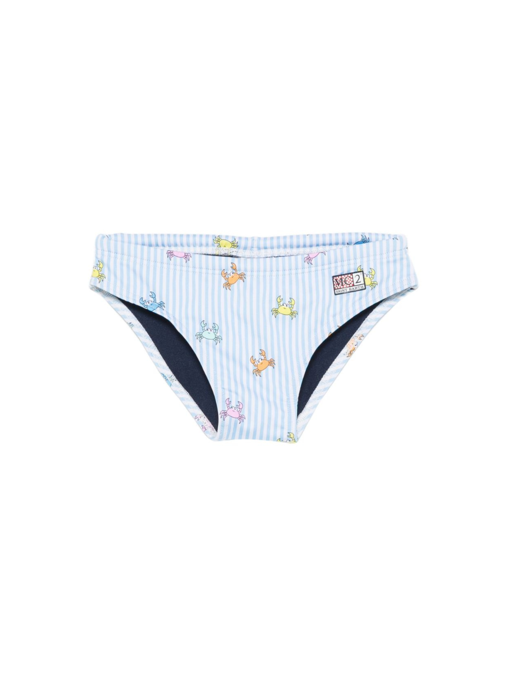 Costume da bagno per bambinbo MC2 Saint Barth Kids azzurro con stampa di granchio BIL0001 01081L MC2 ST. BARTH KIDS 