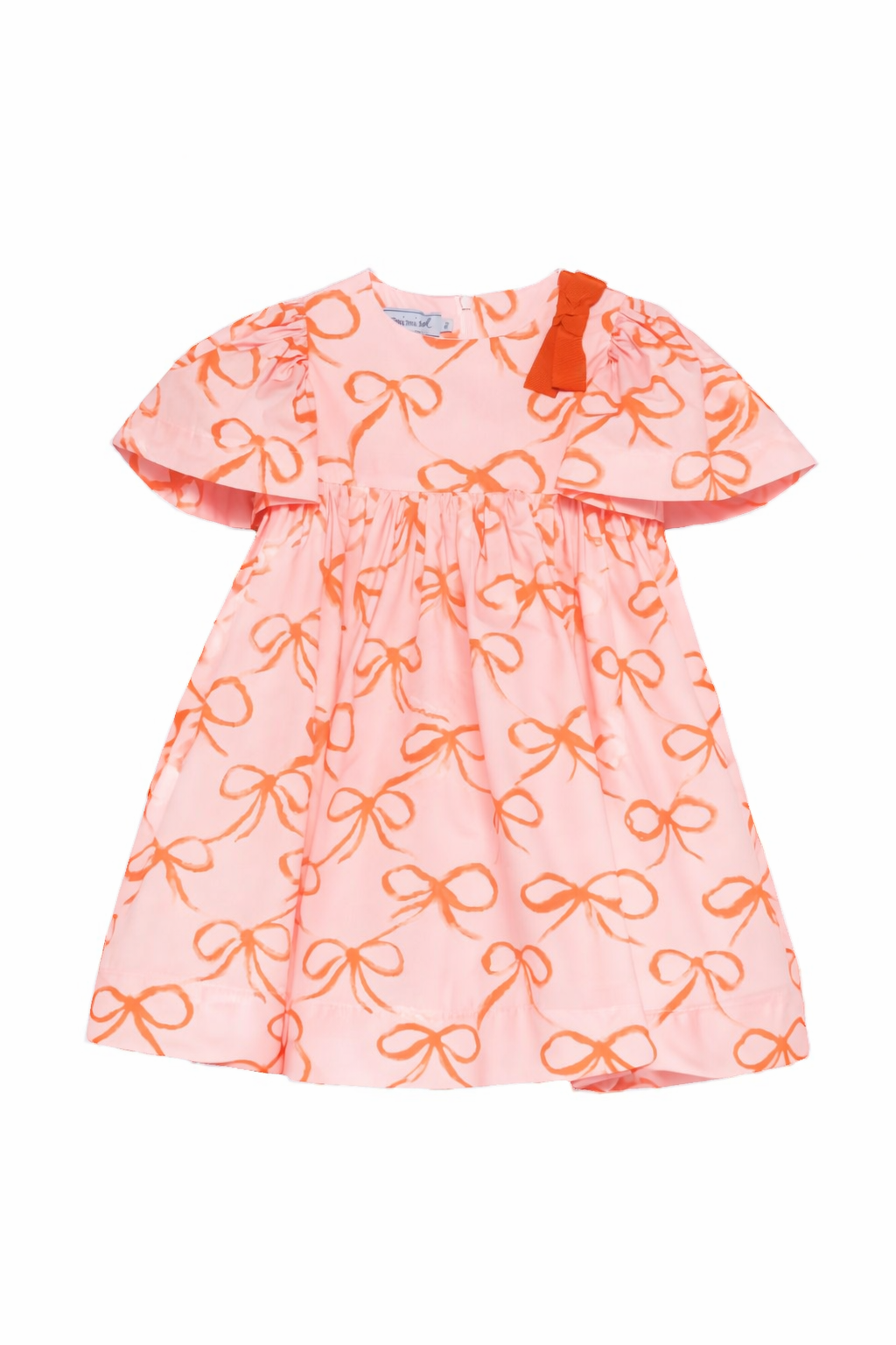 Abito per bambina Mi Mi Sol rosa con stampa fiocco MFAB763V1TS1116 PNK MIMISOL KIDS 