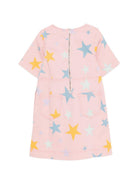 Abito per bambina Stella McCartney Kids rosa con stampa stelle TY1B01 Z2572 507MC STELLA McCARTNEY KIDS 