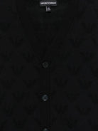 Cardigan Emporio Armani Kids nero con scollo a V EB001620 AF23415 UB118 EMPORIO ARMANI KIDS 