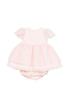 Abito eleganti per neonata Simonetta rosa con volant SY1001 O0069 508 SIMONETTA KIDS 