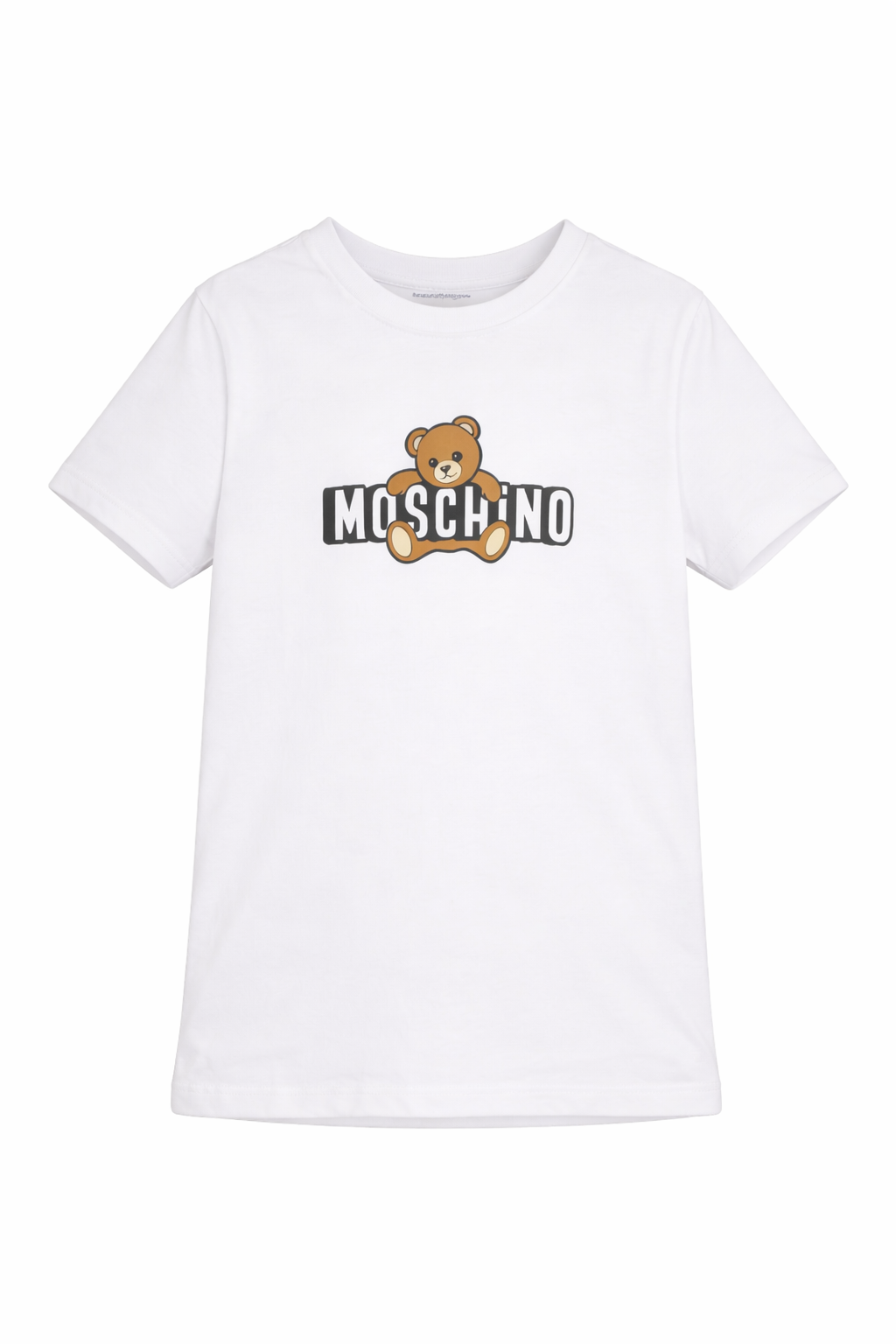 T-shirt per neonata Moschino Kids bianco con maniche a palloncino MDM03PLBA00 10101 MOSCHINO KIDS 