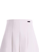 Bermuda  per bambina Monnalisa bianco con pieghe 71G407 7303 0001 MONNALISA KIDS 