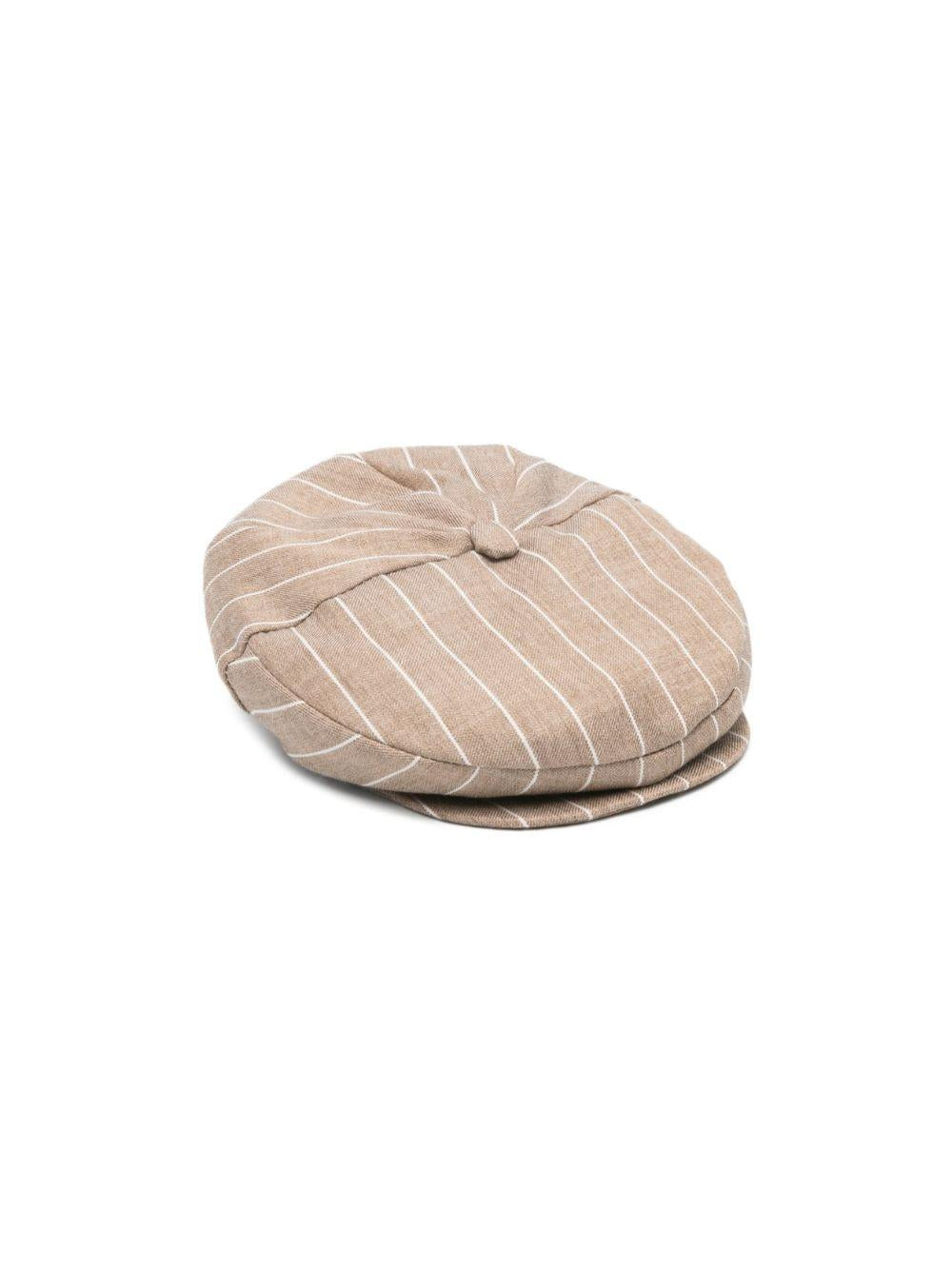 Cappello per neonato Colorichiari marrone con design a righe MN928412 4896 27 COLORICHIARI KIDS 