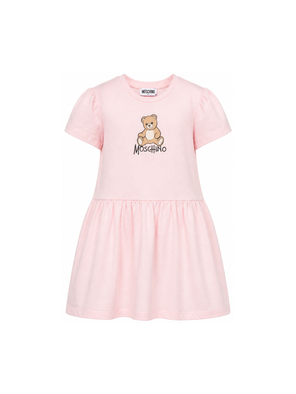 Abito per bambina Moschino Kids rosa con motivo Teddy Bear HDV0IHLAA10 50209 MOSCHINO KIDS 