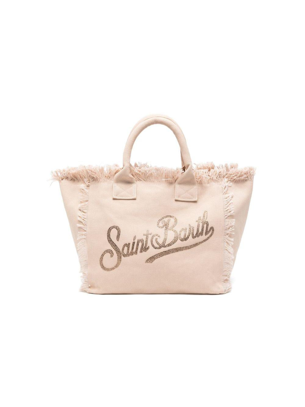 Borsa Vanity MC2 Saint Barth beige con logo glitterato VANI001 00267L MC2 ST. BARTH KIDS 