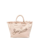 Borsa Vanity MC2 Saint Barth beige con logo glitterato VANI001 00267L MC2 ST. BARTH KIDS 