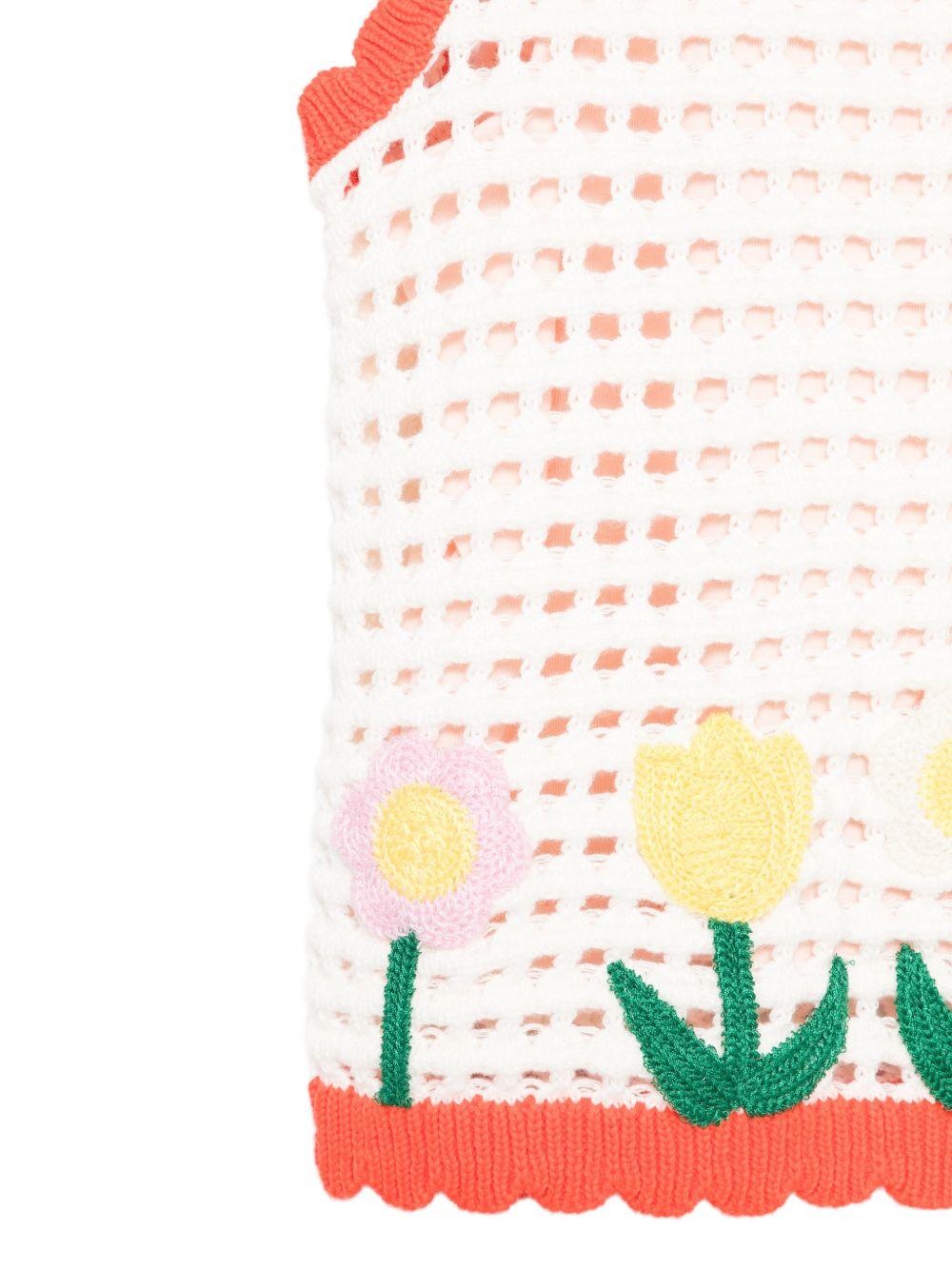 T-shirt per bambina Stella McCartney Kids bianca con fiori ricamati TY9A22 Z1876 101 STELLA McCARTNEY KIDS 