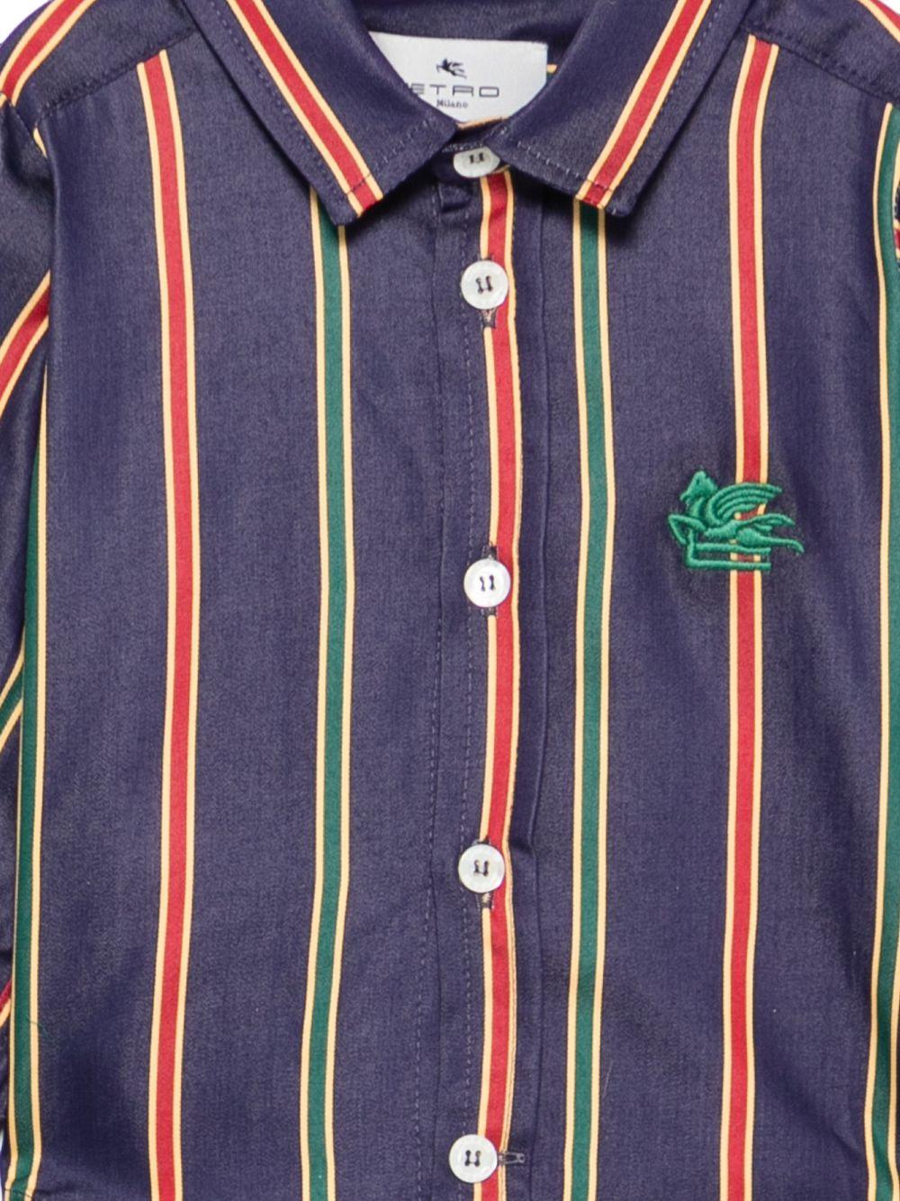 Camicia per neonato Etro Kids blu con motivo a righe GZ5300 P0622 617VE ETRO KIDS 