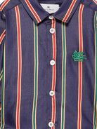 Camicia per neonato Etro Kids blu con motivo a righe GZ5300 P0622 617VE ETRO KIDS 