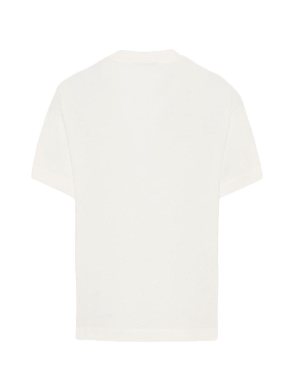 T-shirt per bambino Fendi Kids bianca con stampa logo sul davanti JMI504 7AJ F1UVR FENDI KIDS 