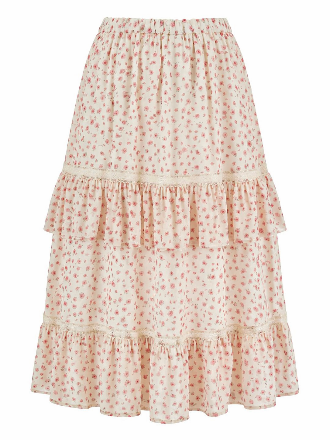 Gonna per bambina Philosophy di Lorenzo Serafini Kids bianca con stampa a fiori all-over I1G706 7602 0294 PHILOSOPHY KIDS 