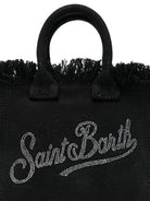 Borsa Vanity Mini MC2 Saint Barth nera con logo impreziosito da strass VAMI001 02563L MC2 ST. BARTH KIDS 