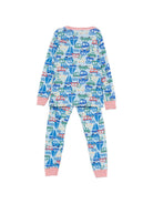 Pigiama per bambino Petit Bateau multicolore con stampa macchine all-over A0F8Y 01 PETIT BATEAU KIDS 