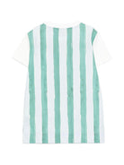 T-shirt per bambino Fendi Kids bianco con stampa a righe sul retro JUI182 AS67 F1R0V FENDI KIDS 
