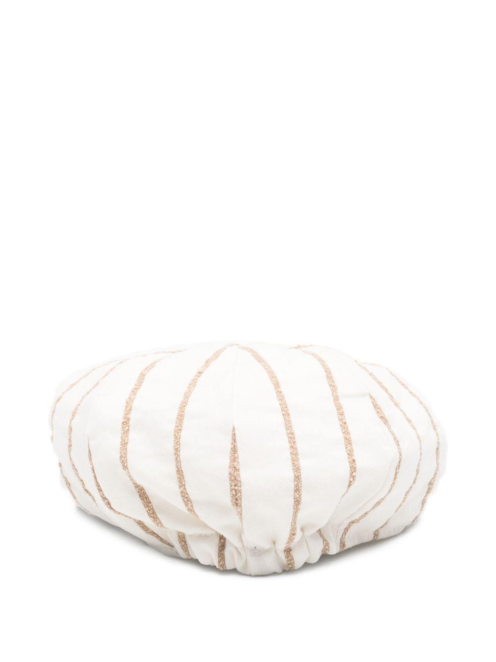 Cappello per neonato Colorichiari bianco con design a righe MN928412 4911 26 COLORICHIARI KIDS 