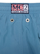 Costume per bambino MC2 Saint Barth Kids blu con toppa con logo sul retro JEA0012 01666L MC2 ST. BARTH KIDS 