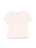 T-shirt per neonata Chloé Kids rosa chiaro con logo ricamato C20525 46J CHLOE' KIDS 