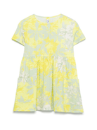 Abito per bambina Il Gufo giallo a fiori con due tasche laterali applicate P25VM779C4143 524 IL GUFO 
