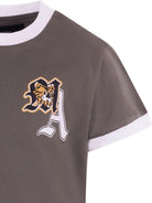 T-shirt per bambino Amiri Kids verde con logo sul davanti ACTOJR1005 329 AMIRI KIDS 