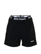 Costume da bagno per bambino Palm Angels Kids nero con logo in vita PBFD005S26FAB001 110 PALM ANGELS KIDS 