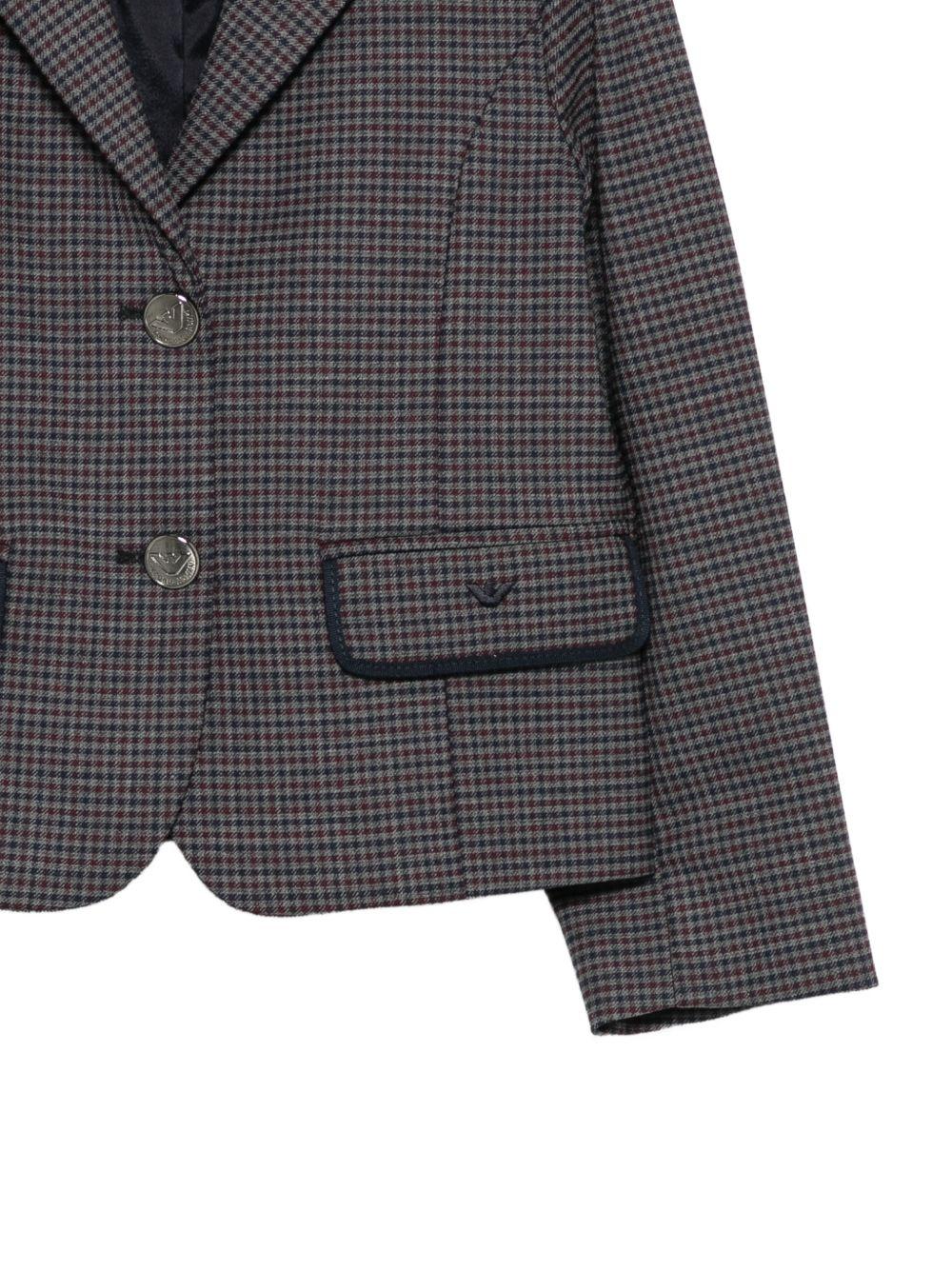 Giacca per bambina Emporio Armani Kids multicolore con motivo pied de poule EG000948 AF26957 F8045 EMPORIO ARMANI KIDS 