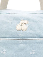 Borsa fasciatoio per neonati Bonpoint azzurra con logo ricamato all-over S06GBAW00011 610 BONPOINT KIDS 