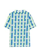 Set camicia e short per bambino Moschino Kids multicolore con logo all-over HUG00VLLB60 83676 MOSCHINO KIDS 