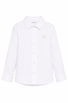 Camicia per bambino Burberry Kids bianca con logo 8108990 A1464 BURBERRY KIDS 