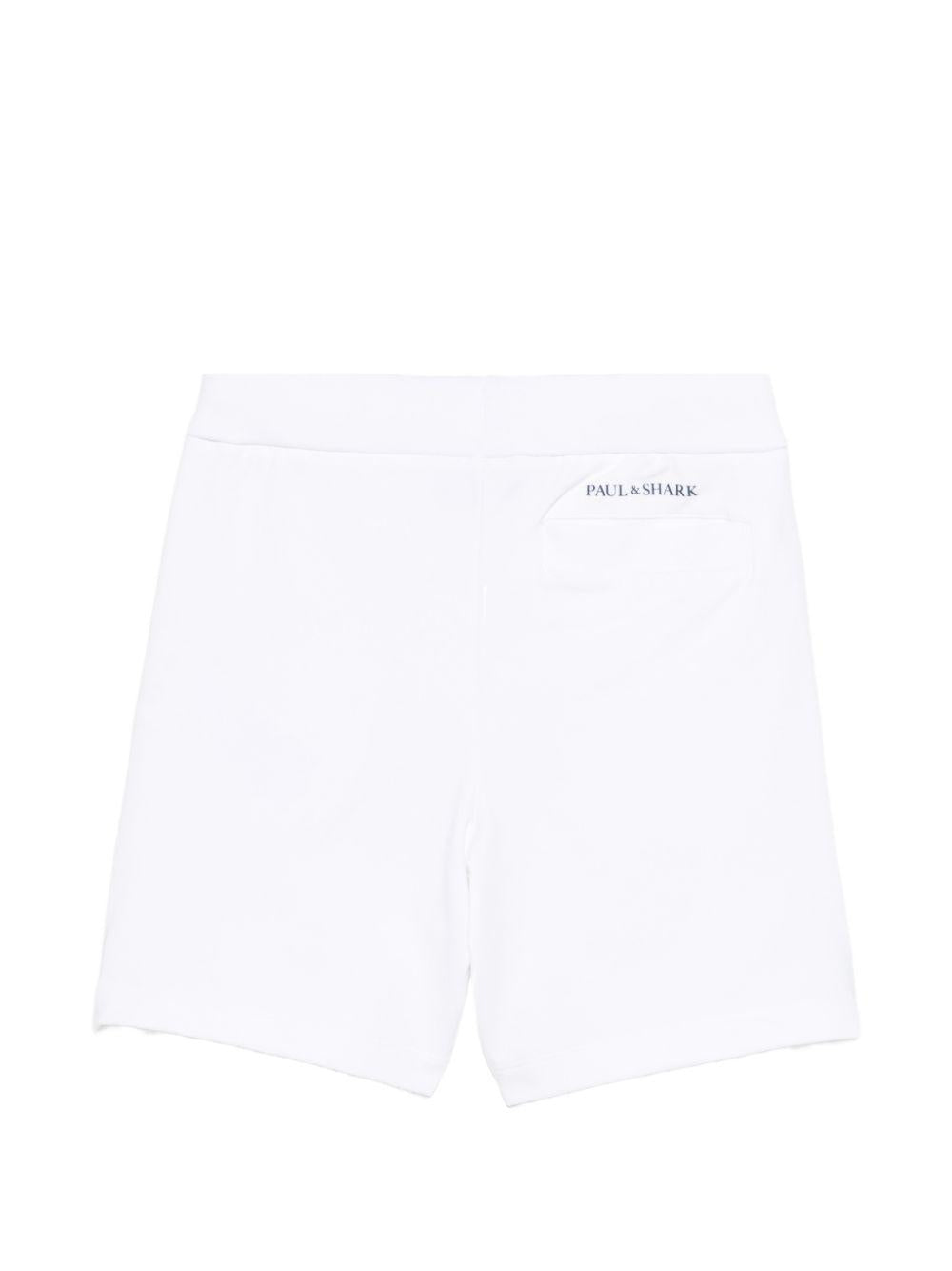Shorts per bambino Paul & Shark Junior bianco con coulisse WUQ004LDA60 10101 PAUL & SHARK KIDS 