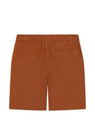 Shorts per bambino Dolce & Gabbana Kids marroni con vita elasticizzata L43Q58 LT372 A0405 DOLCE & GABBANA KIDS 