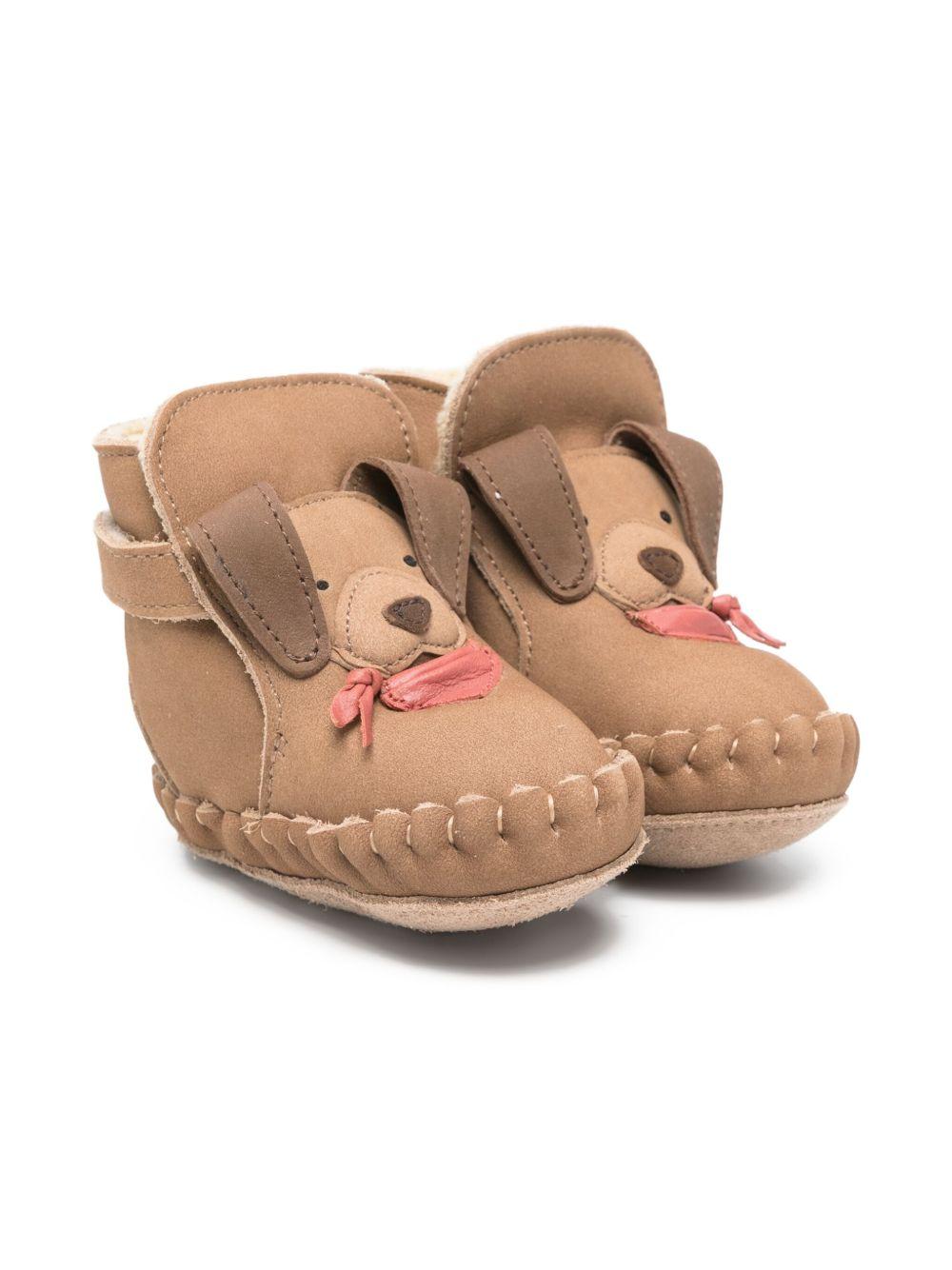 Stivali per neonata Donsje beige con motivo a muso di cane 1041803 NL127 DONSJE 