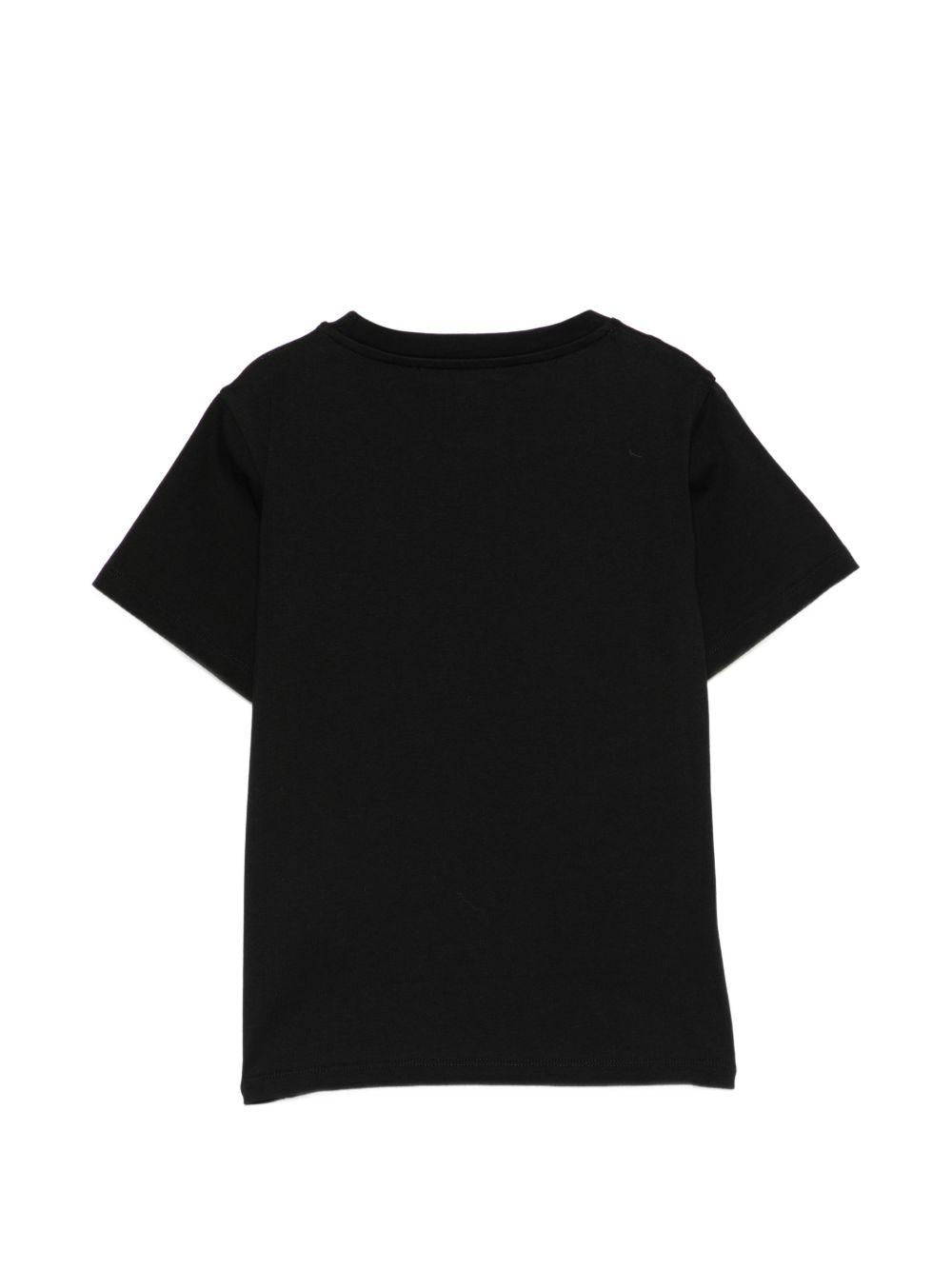 T-shirt per bambino Balmain Kids nera con logo sul davanti BY8R11 Z3672 930BC BALMAIN KIDS 