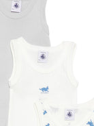 Set tre body per neonato Petit Bateau multicolore senza maniche A0FSO 00 PETIT BATEAU 