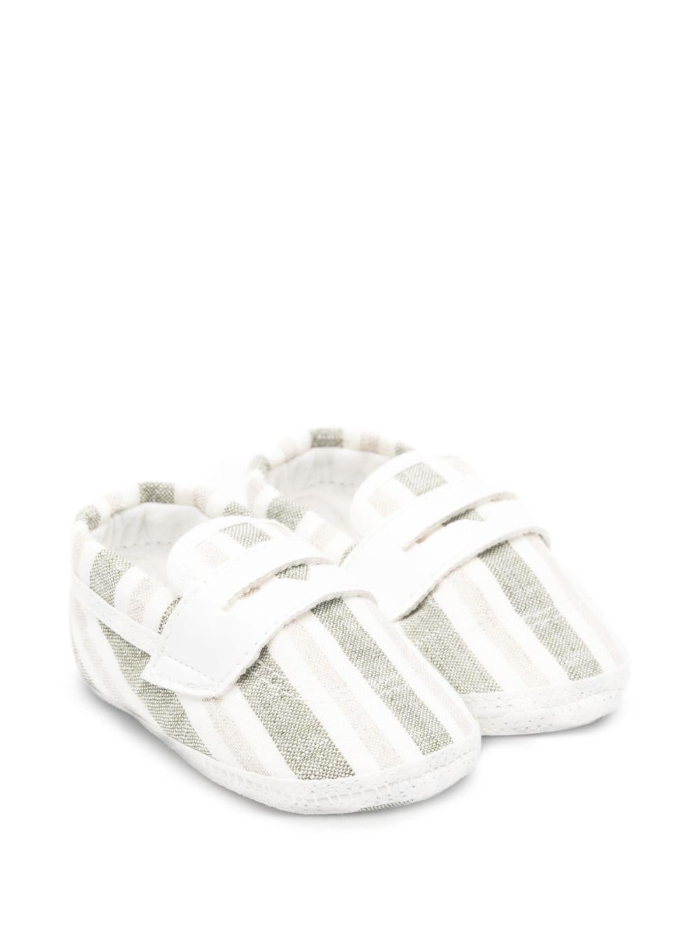 Scarpe primi passi per neonato Colorichiari bianco e verde a righe MN958467 4878 35 COLORICHIARI KIDS 
