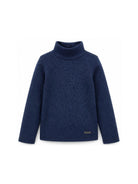Maglione per bambina Monnalisa Kids blu con motivo a coste 17HLUC 8212 056M MONNALISA KIDS 